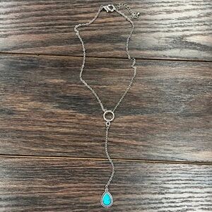 Handmade 16" Drop Turquoise Y-Necklace